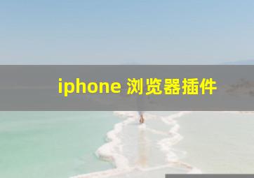 iphone 浏览器插件